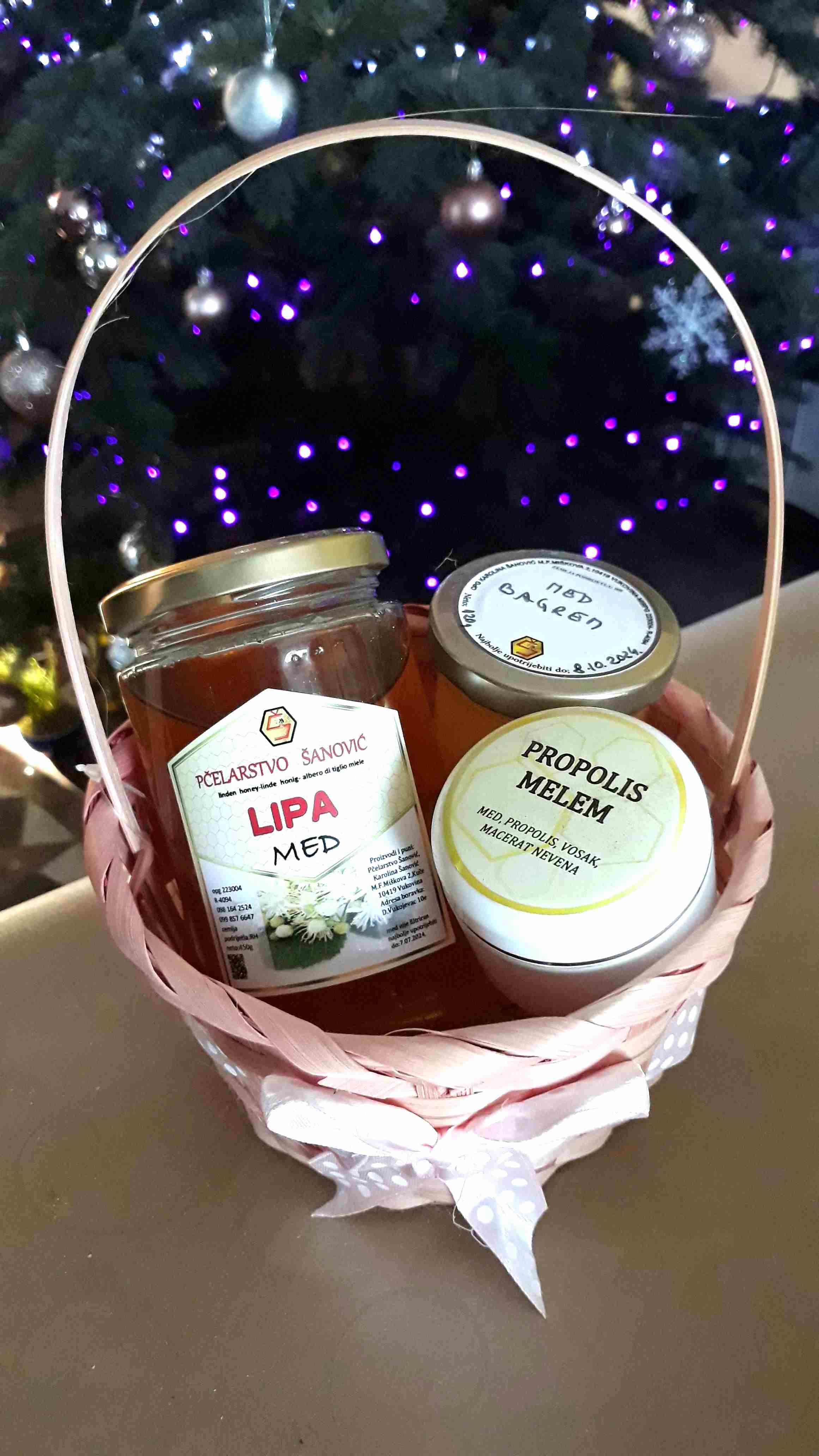 Poklon košarica s ručkom, srednji